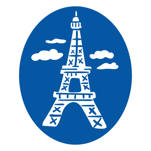 Tour Eiffel Doodle-Ausschnitt PNG-Design