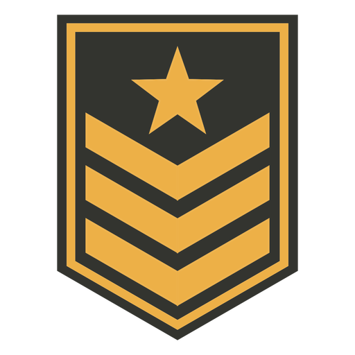 Emblema de patch militar com linha triangular Desenho PNG