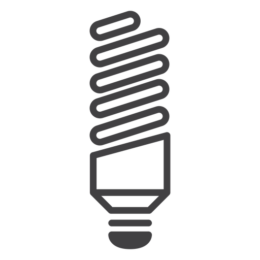 Curso de lâmpada fluorescente torcido Desenho PNG