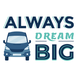 Insignia de letras motivacionales de van Diseño PNG
