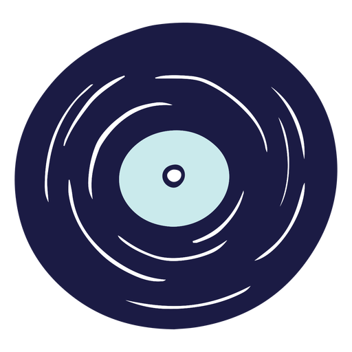 Schallplatten-Doodle PNG-Design