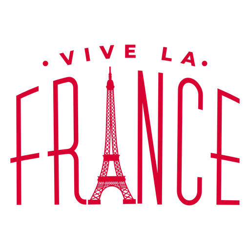 Citação de Vive la France Eiffel Desenho PNG