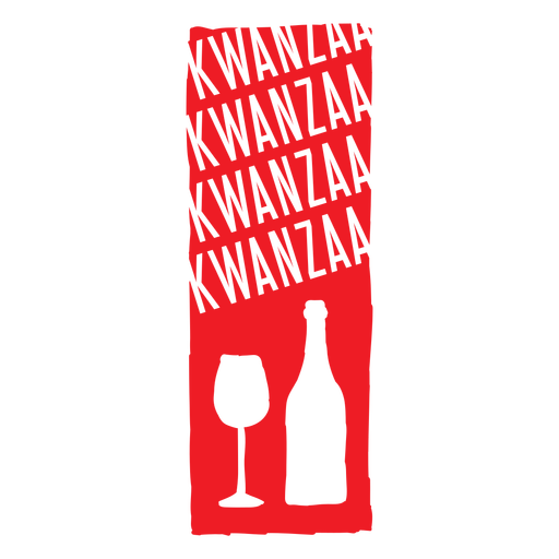 Vinho Kwanzaa vertical Desenho PNG