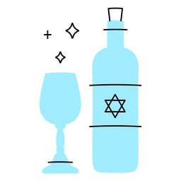 Apartamento de Shabat com vinho Desenho PNG