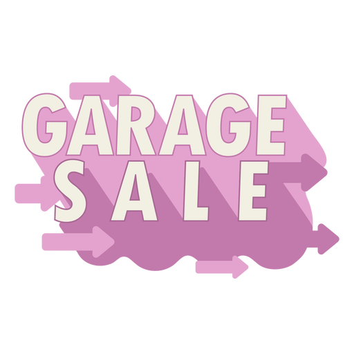 Garage sale sign arrow PNG Design