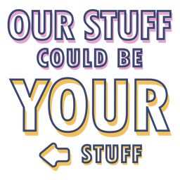 Garage sale stuff lettering badge PNG Design