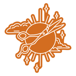 Silhueta de tesouras esboçadas - 4 Desenho PNG