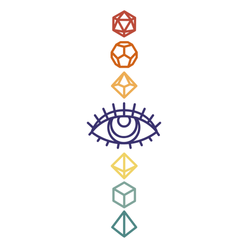 Role playing dice eye PNG Design