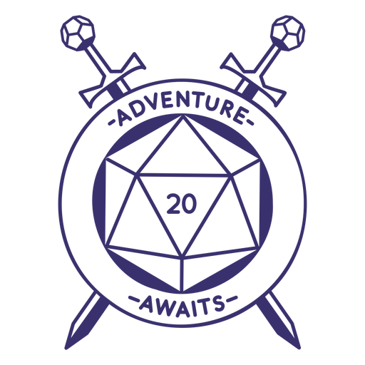 Role playing dice adventure PNG Design