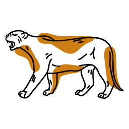 Animales FlatWashInk - 23 Diseño PNG
