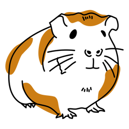 Traço de cor de hamster Desenho PNG
