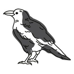 Crow color stroke PNG Design