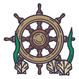 Leme do navio submerso Desenho PNG