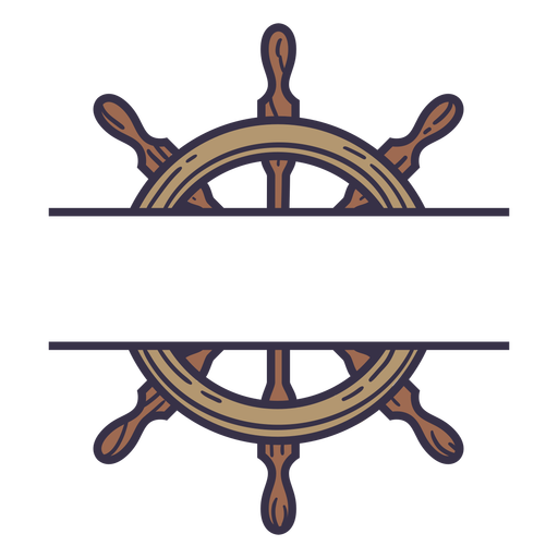 Ship rudder label PNG Design