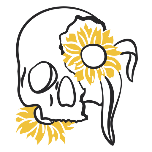 Sunflower broken skull