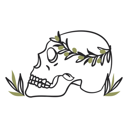 Corona de hojas de esqueleto