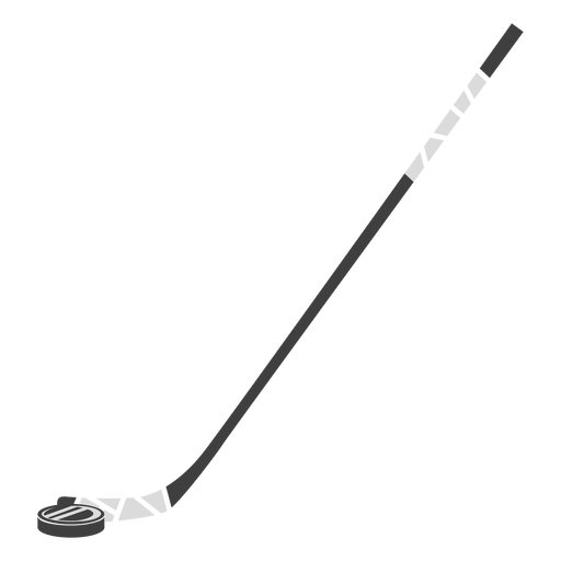Flat colored ice hockey stick  PNG Design