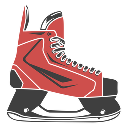 Ice skate profile flat Transparent PNG