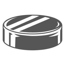 Flat hockey puck from side Transparent PNG