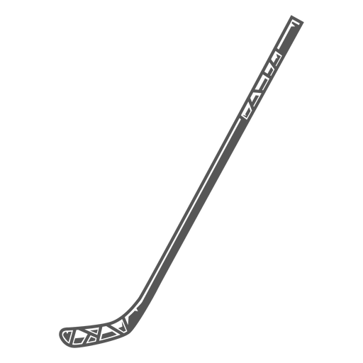 Flat side ice hockey stick  PNG Design