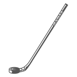 Flat puck and hockey stick filled stroke