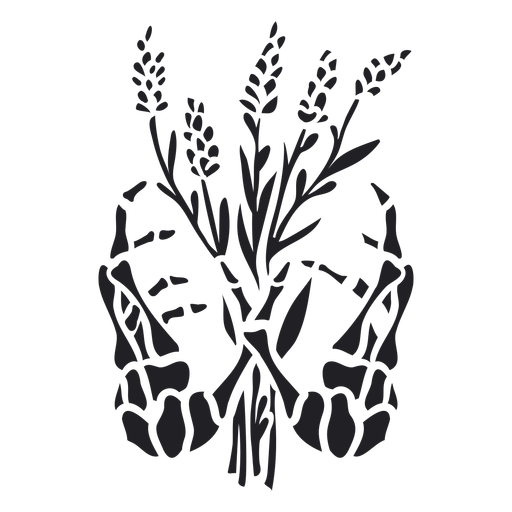 Vinilo de calavera botánica - 7 Diseño PNG