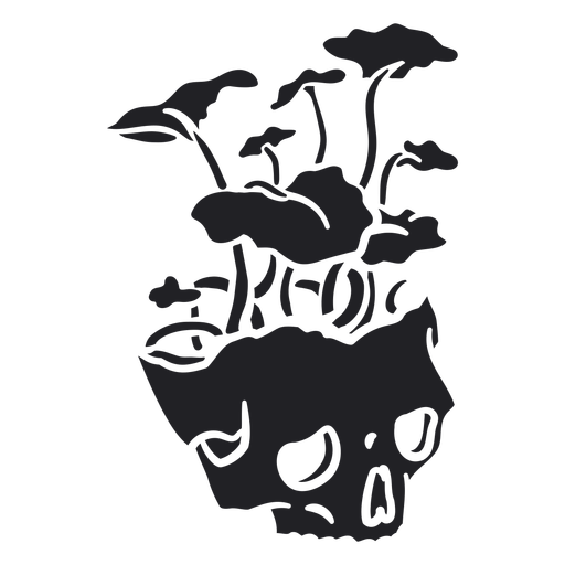 Skull plant head cut out PNG Design