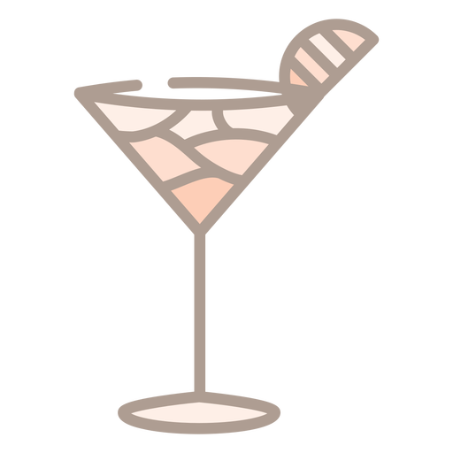 Cocktailglas Farbstrich PNG-Design