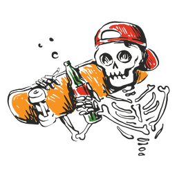 Ilustração Skeleton Skater