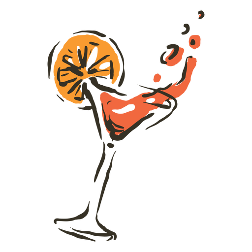 Cocktail drink illustration PNG Design