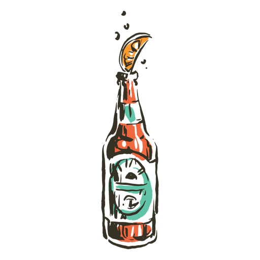 Beer bottle drink illustration