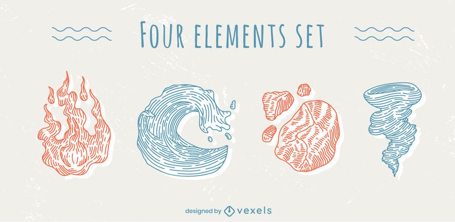 Four Classical Elements Pack Vector Download 8373