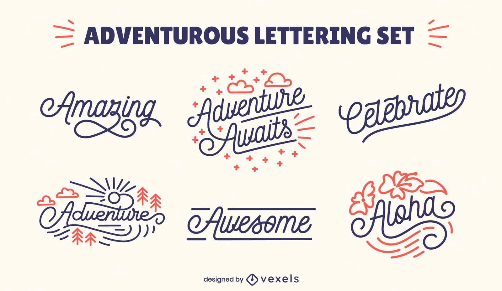 Adventurous lettering collection