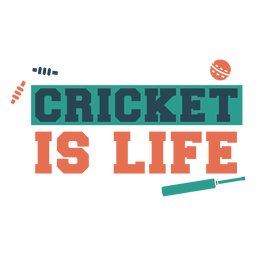 Cricket life sport badge PNG Design