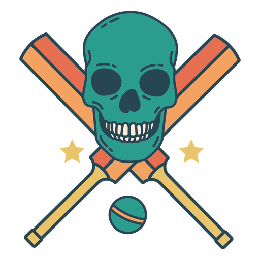 Cricket sport bats skull