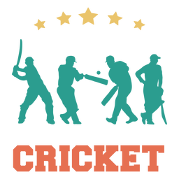 Cricket sport players badge PNG Design Transparent PNG