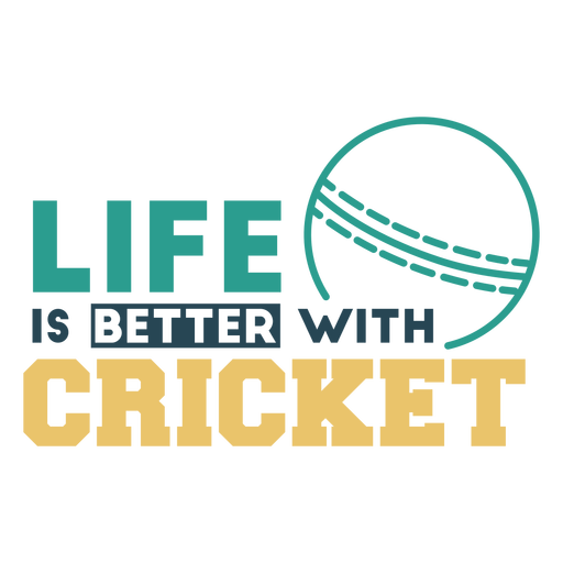 Cricket life badge PNG Design