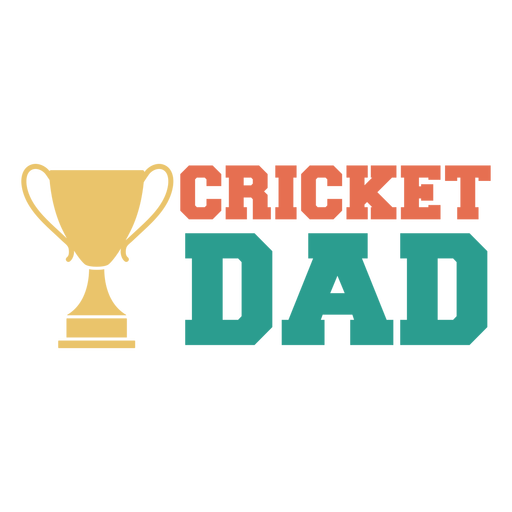 Cricket sport dad badge PNG Design