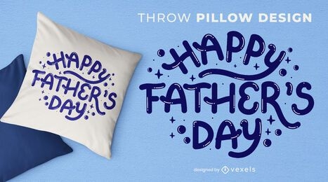 Happy father's day throw pillow design