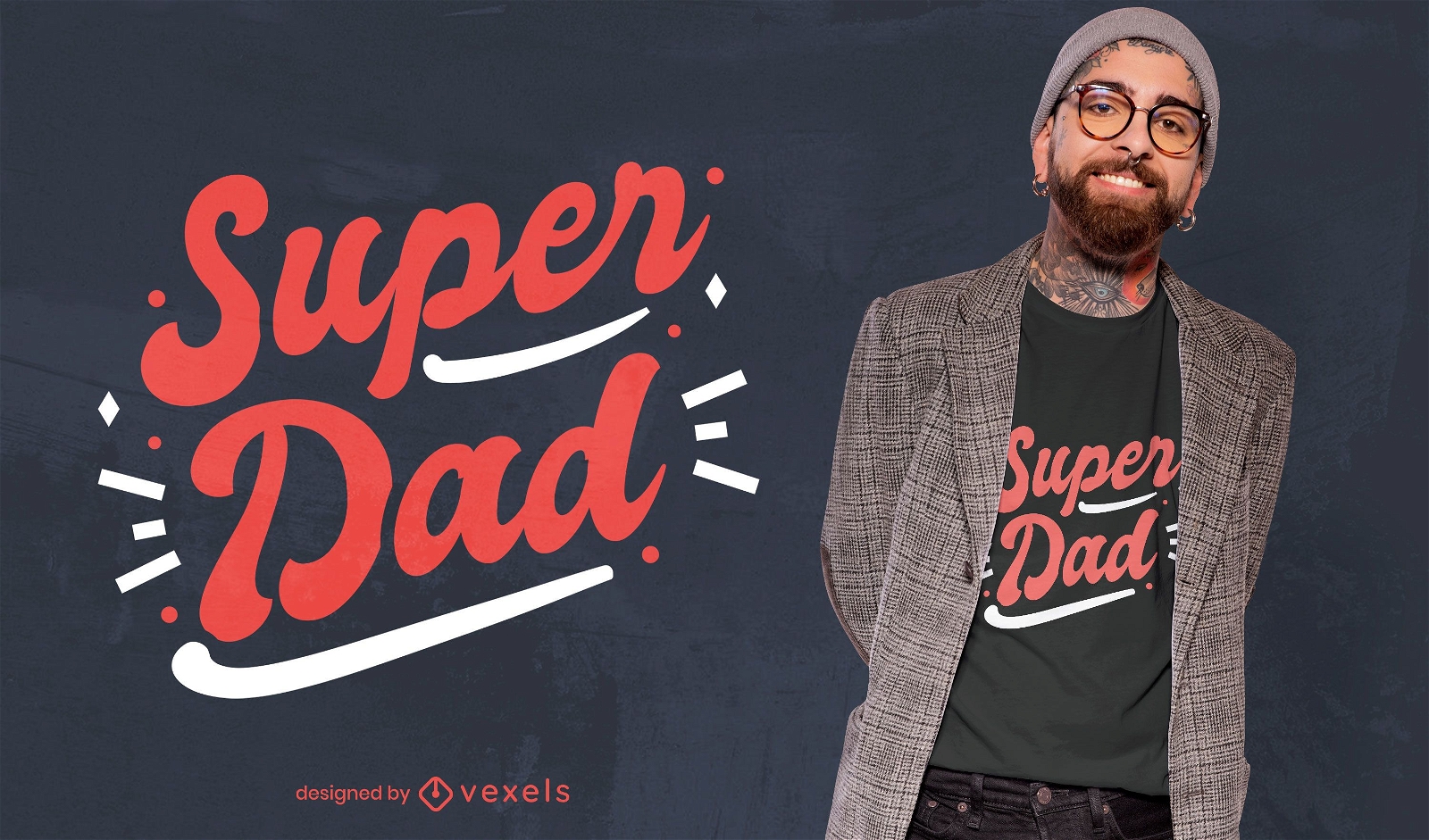 Diseño de camiseta del día del padre de Super papá.