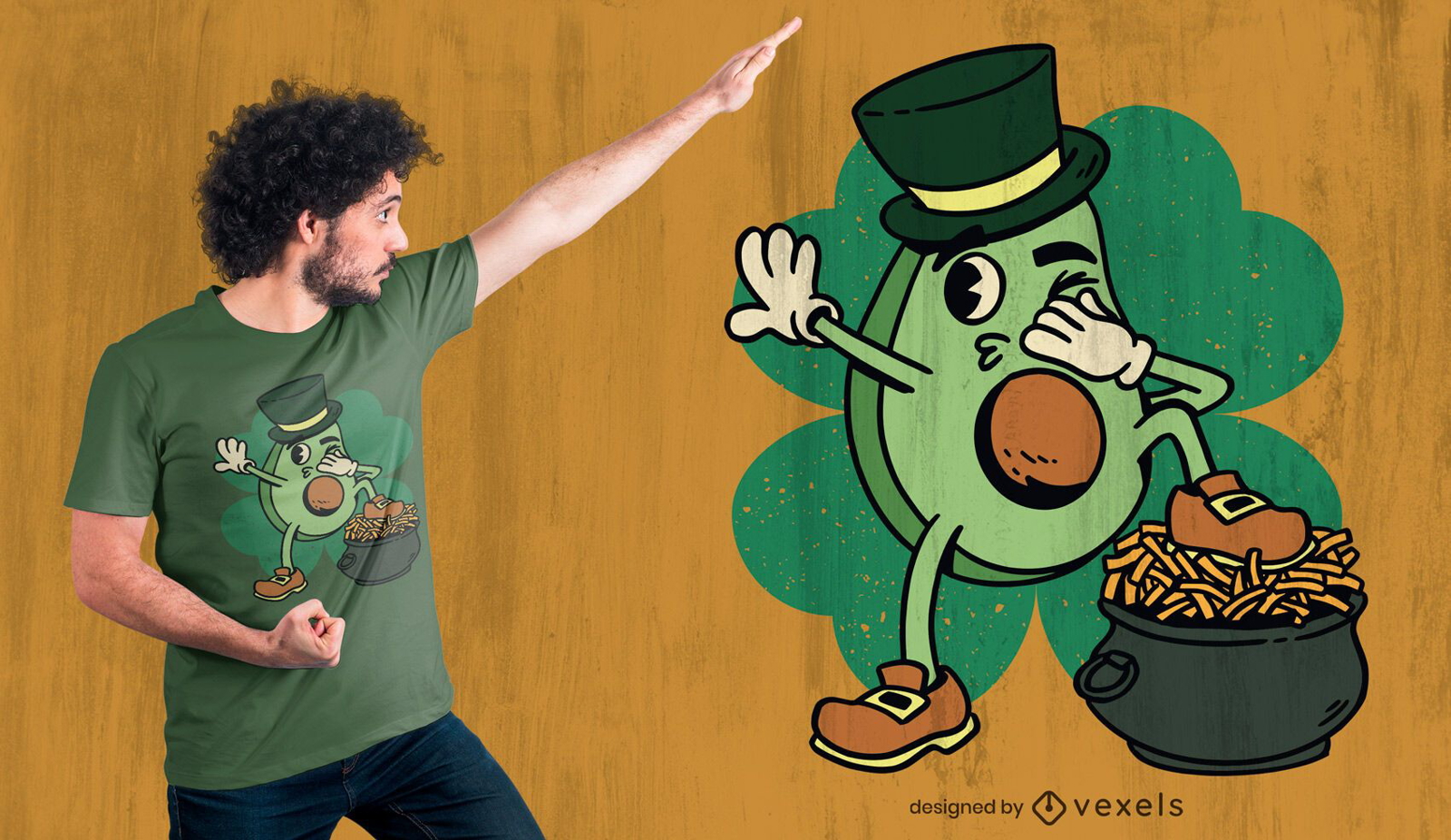 Avocado St Patrick's t-shirt design