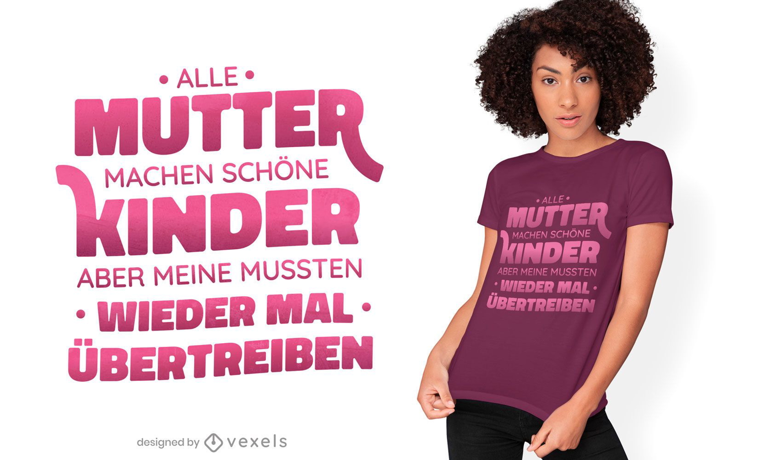 Diseño de camiseta madre divertida cita alemana