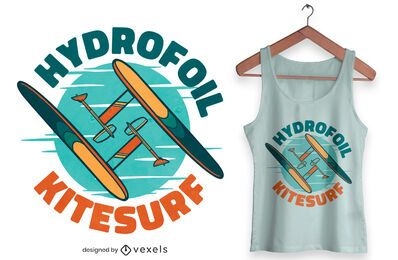 Hydrofoil kitesurf sports t-shirt design