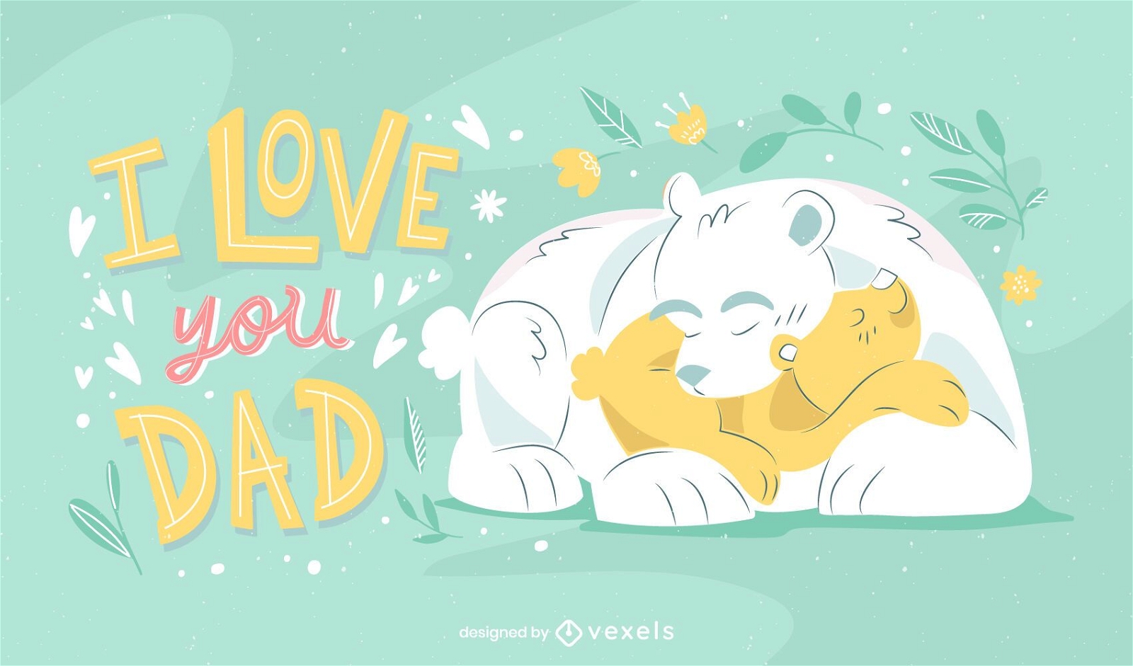 Father's day bears illustration