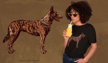 Tschechischer deutscher Schäferhund T-Shirt Design