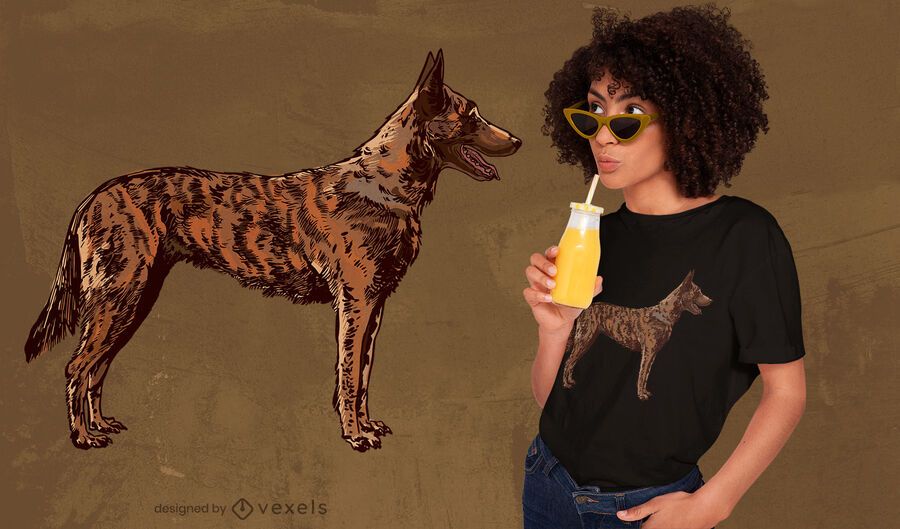 Czech german shepherd t-shirt design Czech german shepherd t-shirt design