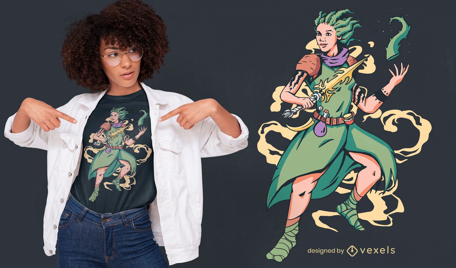 Superhero aloe t-shirt design