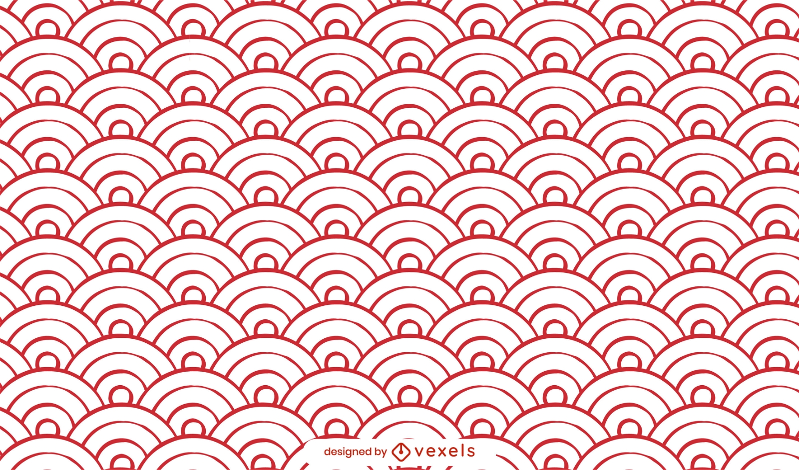 Seigaiha Japanese waves pattern