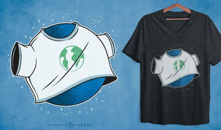 Diseño de camiseta de camiseta Globe Earth