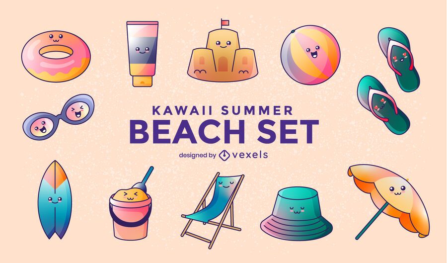 Kawaii summer beach set Kawaii summer beach set